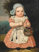 Carl Johan Sjostrand Portrait of the artist daughter oil painting